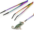 Syn-zer Reptile Feeding Tongs, 10.6" Straight & Curved (Multicolor)