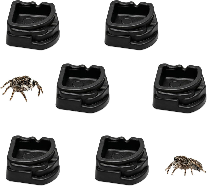 6 Pcs Spider Micro Water Bowls, Mini Resin Dish for Tarantula, Spider, Millipede and Tiny Reptiles, Food/Water Dish for 