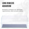 UNS Ultra Clear Rimless Tank - 3.4GAL | 13L - 17.71x6.69x6.69 | 45x17x17 CM, 5mm Glass Thickness, Leveling Mat Included 