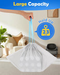120 Count Automatic Cat Litter Box Liners Bags Compatible with NeakasaM1 Petpivot Autoscooper 11/12 and Similar Open-Top Self-Cleaning Cat Litter Box, Drawstring Handle Heavy Duty Leak-proof, 27*13in