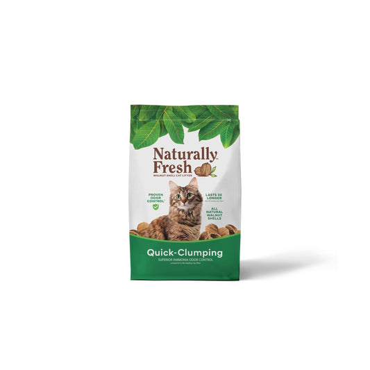 Naturally Fresh Cat Litter Made from Walnut Shells, Quick-Clumping, Unscented, Upcycled, Easy Scooping, Sustainable, 30 Lbs