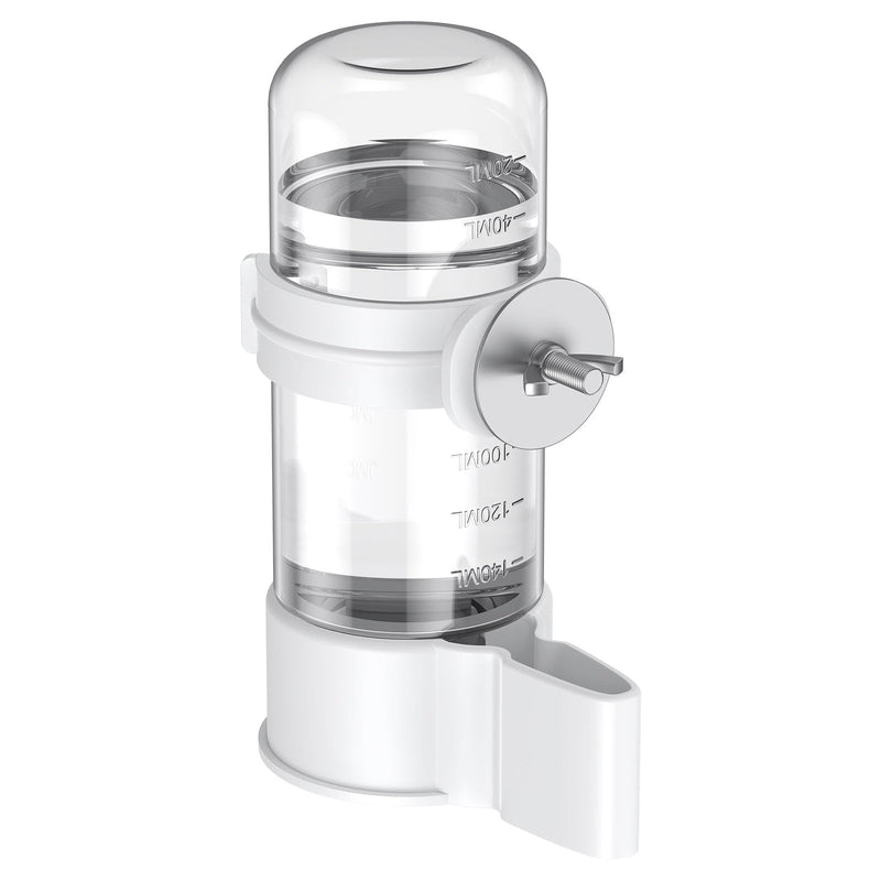 Pawfly Bird Water Dispenser, Automatic Water Feeder, Plastic Cage Water Dispenser, White Parrot Waterer for Small Parakeet Cockatiel Budgie Lovebirds (Not Fit for Food Feeding)