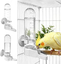 Automatic Bird Water Dispenser, Suspended ABS Parrot Cage Water Feeder Drinker, No Drip Bird Cage Water Bowl for Parakee