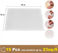 YITESHI 15 Packs Scat Mat for Cats, Transparent Cat Deterrent Mat 13x16 Inch - Safe Plastic Spike Mat to Keep Cats Off Counters, Tables, Furniture - Humane Training Tool for Indoor/Outdoor Use