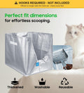 4 Pack Litter Box Liners F Compatible with Flip Litter Box Liner Type F, Reusable Liner Type-F with Carrying Handles