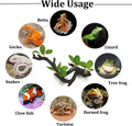 PINVNBY 2 PCS Reptile Corner Branch Terrarium Plant Decoration Branches for Reptiles with Suction Cup for Amphibian Liza