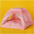 SEIMMIE Cat Princess Bed Tent House - Kitty Cute Beds Indoor,Small Dog House Indoor/Outdoor Cave Nest Bed Small Dog Tent for Cat,Puppy Tents (15.7"x15.7"x14.5"/Pink)