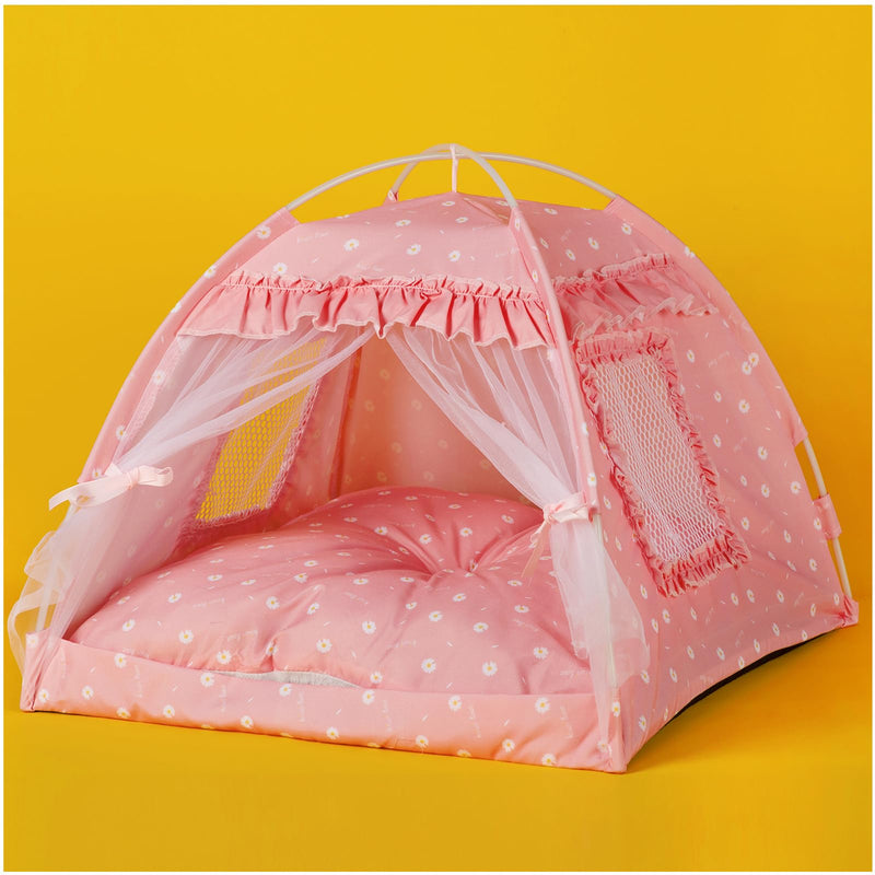 SEIMMIE Cat Princess Bed Tent House - Kitty Cute Beds Indoor,Small Dog House Indoor/Outdoor Cave Nest Bed Small Dog Tent for Cat,Puppy Tents (15.7