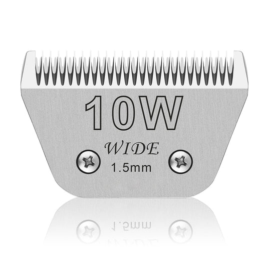10W Wide Pet Dog Grooming Detachable Blades,Compatible with Andis,Oster A5,Wahl KM10 Clippers,Cut Length 1/16"(1.5mm),Fit for Larger Animals