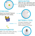 AFP Interactive Cat Toy, Butter-Fly Interactive for Indoor Cats, Flutter Bug Cat Toys, Flutter Rotating Kitten Toys with