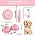 Zegcohjave 2-in-1 Collapsible Dog Bowls,Portable Dog Food and Water Bowl