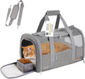 Bejibear Pet Carrier Soft Side Cat Carrier Collapsible Travel Puppy Carrier Bag TSA Airline Approved Kitten Carrier Bag for 15 lbs Small Pets (Gray)