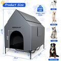 Dog House Outdoor Large Dog House 48 Inch Weatherproof Kennel with Bed