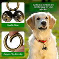 Whimsii Bells for Dog Collars with Easy Clip Clasps, Suitable for Medium to Large Dogs, Extra Loud Pet Tracker, Durable Collar Charms(Bronze & Black, 2 Pack)