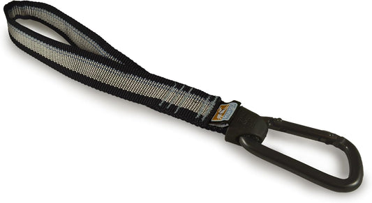 Kurgo Swivel Tether - Strong Dog Restraint - Heavy Duty Car Leash - Aluminum Carabiner Clip - Anti-Twist Swivel Motion Seatbelt - Escape Resistant Dog Tether - Travel Restraint - Black/Gray