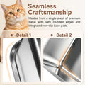 Stainless Steel High Sides Cat Litter Box,Medium
