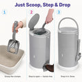Litter Champ Cat Litter Disposal System, Hands-Free Pedal Trash Can
