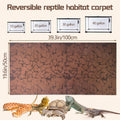 BNOSDM 2 PCS Reptile Carpet Mat Terrarium Liner Bedding Reptile Cage Mat Supplies for Tortoise Lizard Leopard Gecko Snak