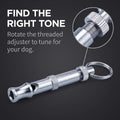 3Pcs Silver Adjustable Ultrasonic Dog Whistle,Portable Whistle Pet Whistle Supersonic Whistle Dog Whistles for Pet Train