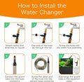 hygger Upgrade Aquarium Water Changer Kit, Semi-Automatic Fish Tank Gravel Cleaner, with 25 FT Water Hose, Flow Control 