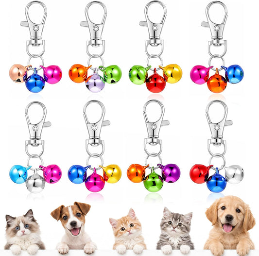 8 Pcs Dog Collar Bell,Stainless Steel Bells for Dog Collars