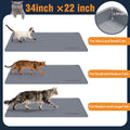 Cat Litter Mat, 34"x22" Waterproof Silicone, Litter Trapping