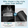 Deblue Small Dog Crate Cover Indoor, Double Door Durable Polyester Pet Kennel Cover for Small Wire Crate - (24 inches, Black)
