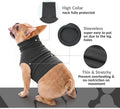 ROZKITCH Dog Neck Cover, Comfortable Bandage for Dogs Neck Stop Pets Scratching Sore Spots Darkgrey M