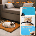 Cat Heating Pad, 6 Adjustable Temperature & 5 Timer Options, 15.7'' x 27.5'' Pet Heating Pad for Cats Dogs, Waterproof I