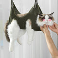 1 Piece Cat Sling with 2 Hooks, Cat Bathing Bag, Dog Grooming Hammock, Lanyard for Nail Trimming and Bathing and Grooming for Dogs and Cats