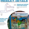 Chunful 12 Pcs Aquarium Lid Clips for Rimless Tank, Clear PC Hood Clamps