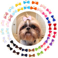 Clipband Puppy Dogs Hair Barrettes Bows with Rubber Bands,Hair Accessories Bow Pet Grooming Cute Pet Small Hair Bowkno