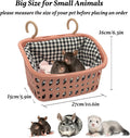 JWShang Rat Hammock for Cage, Chew Proof Hanging Basket Bed with Sturdy Hooks, Pet Cage Accessories, Safe Cozy Small Ani