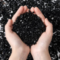 MAIBAOTA Natural Black Obsidian Crystal Quartz Rocks Chips Vase Filler Rocks for Succulent Plant Small Fish Tank Aquariu