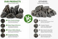 3LBs Natural Seiryu Stones,Aquarium Aquascaping Decor Rocks (2-5 inch)