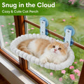 YooxArmor Foldable Cat Window Perch, Cat Bed with Strong Suction Cups & Metal Frame, Window Hammock for Indoor Large Sma