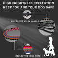 ZALER Short Dog Leash, 18 Inches Rope Traffic Leashes for Dogs, Reflective Dog Lead with O-Ring, Heavy Duty Pet Leash fo