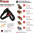 BULLHUG Adjustable Dog Harness– No Pull, No Choke – for English Bulldogs, French Bulldogs, Pugs & Broad-Chested Breeds – Easy, Safe Walks (Black, Small)