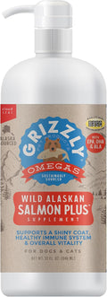 Grizzly Salmon Plus Oil Supplement for Dogs & Cats, Omega 3-6-9, 32 oz