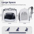 Airline Approved Cat Soft-Sided Carrier Backpack, Airport-Friendly Breathable Mesh Foldable Pet Travel Carrier with Reinforced Support, Portable Puppy Carrying for Kitty Up to 12lbs (Grey)