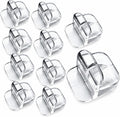 HCYUNYINHC 10 PCS Rimless Aquarium Clips for 1/8"-3/16" Glass Tank Lids