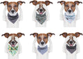 ARING PET Dog Bandanas, Navy Plaid Kerchief Triangle Bibs Scarf for Puppy Small Medium Large Boy Girl Dogs Cats-L