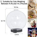 Cat Transparent Muzzle with Breathable Hood, Adjustable Kitten Helmet
