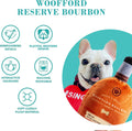 Haute Diggity Dog Woofford Reserve Bourbon Bottle Parody Plush Dog Toy for Medium & Large Dogs, Funny Drink-Inspired Stuffed Dog Toys with Interactive Squeaker, Machine-Washable, Durable & Safe