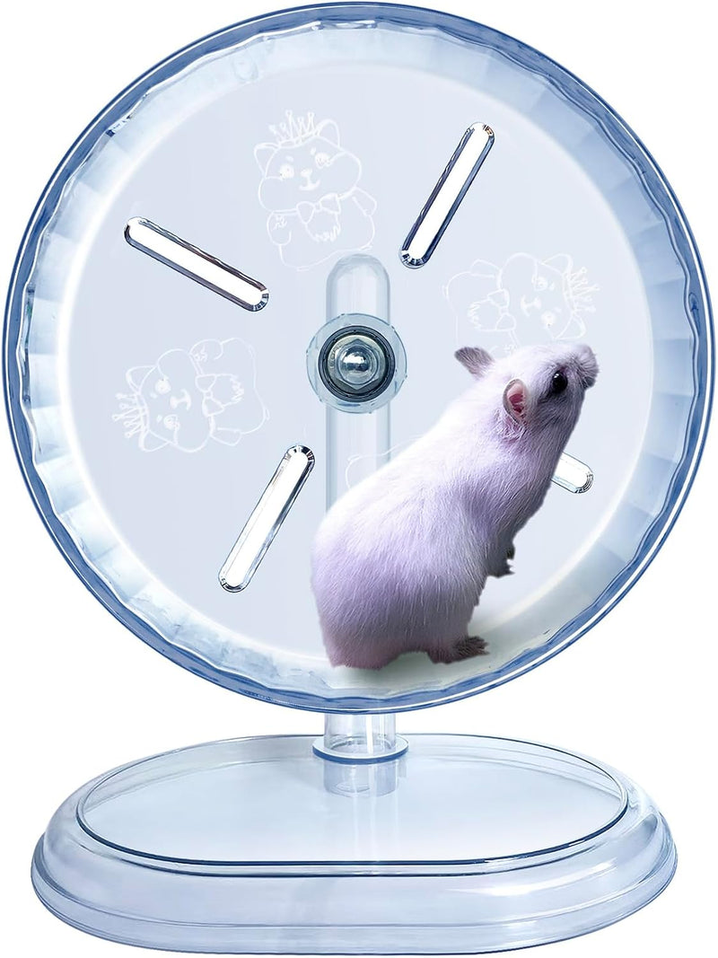 lazYYzal Silent Hamster Wheel, Super-Silent Hamster Exercise Wheels Accessories, Quiet Running Wheels, Adjustable Stand 