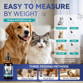 Dog & Cat Multivitamin, 15 in 1 Cat Vitamins with Glucosamine Cranberry, Pet Vitamins and Supplements Helps for Joints, Coat Shining, Immune System, Dog Liquid Multivitamin Promotes Appetite(60ml)