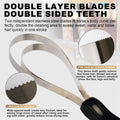 Double-Layer Metal Shedding Blade for Horses Solid Wood Handle