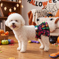 CuteBone Female Dog Diapers Halloween with Skirts 3 Pack Reusable Puppy Dresses Pants for Heat Cycle Period