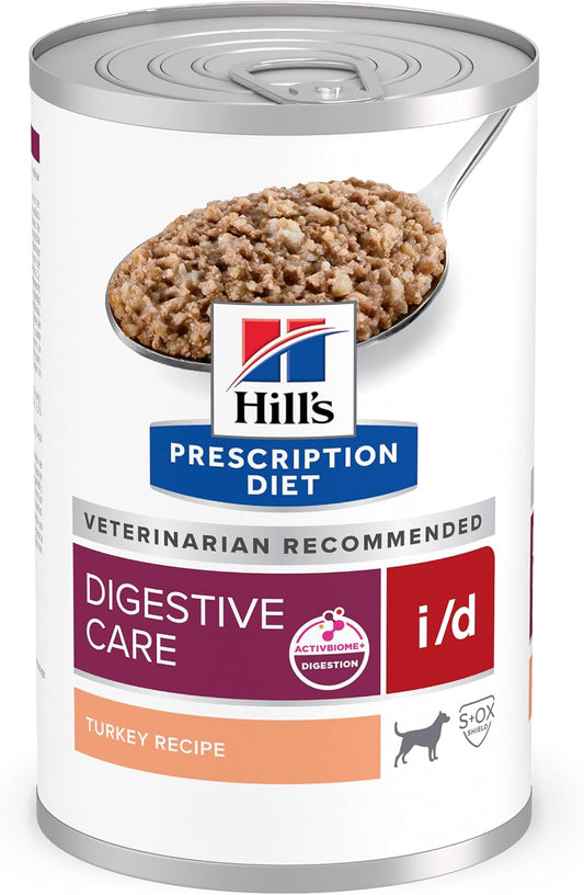 Hill's Prescription Diet i/d Digestive Care Wet Dog Food, Turkey, 13 oz. Cans, 12-Pack