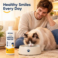 Dental Water Additive for Dogs & Cats - Fresh Breath, Teeth & Gum Care, No Brushing Required, Professionally Formulated 